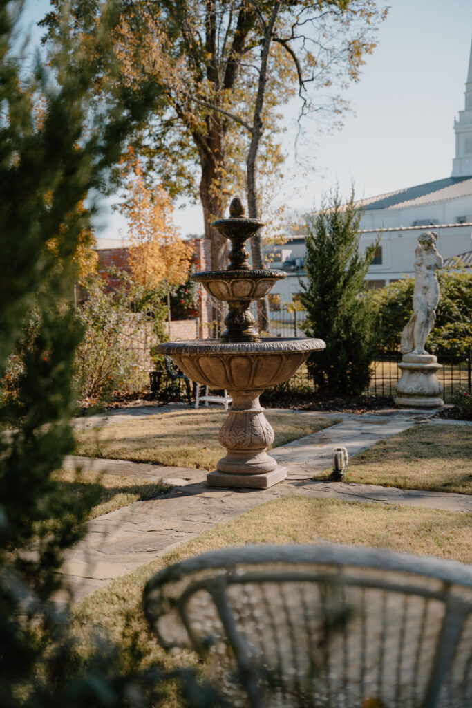 Photo of a fountain on the grounds of The Reserve at Hot Springs.