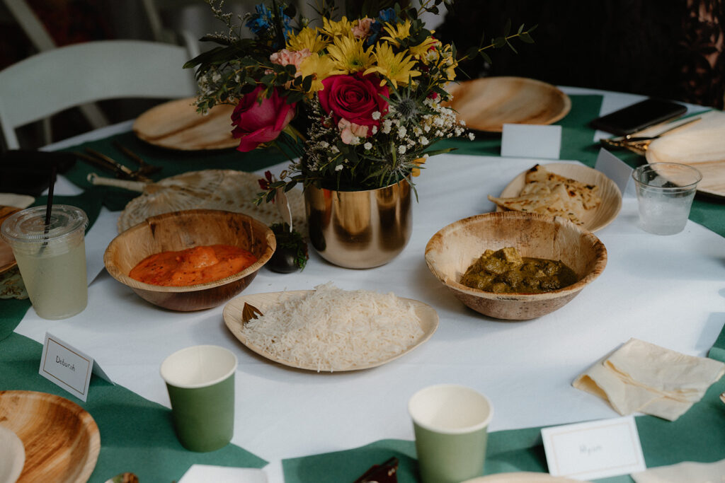 photo of indian food at wedding