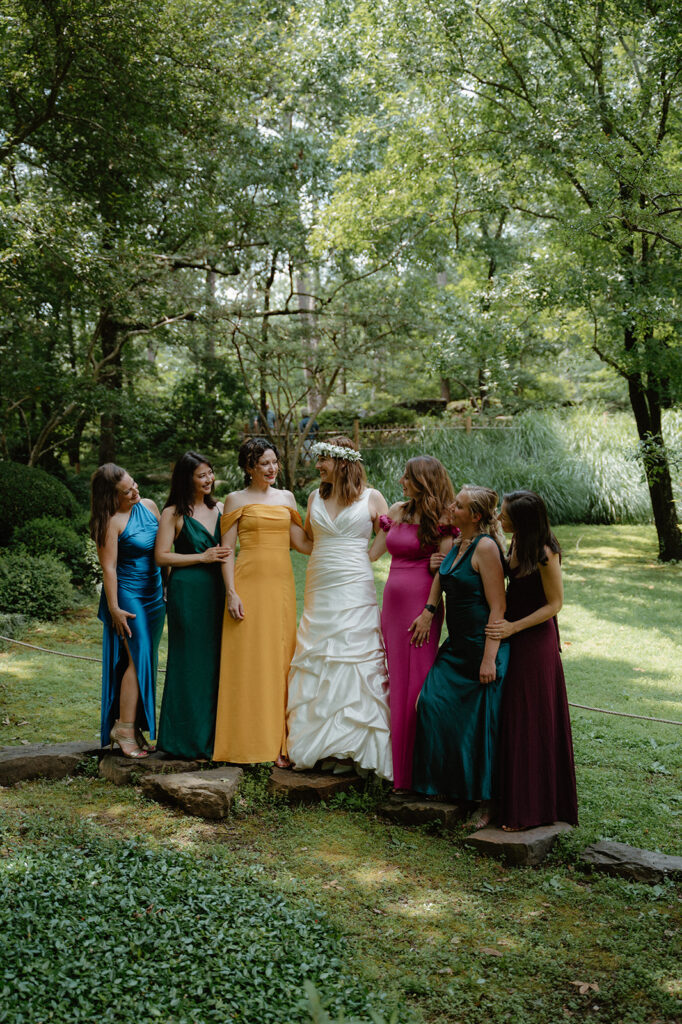 photo of bride and bridesmaids