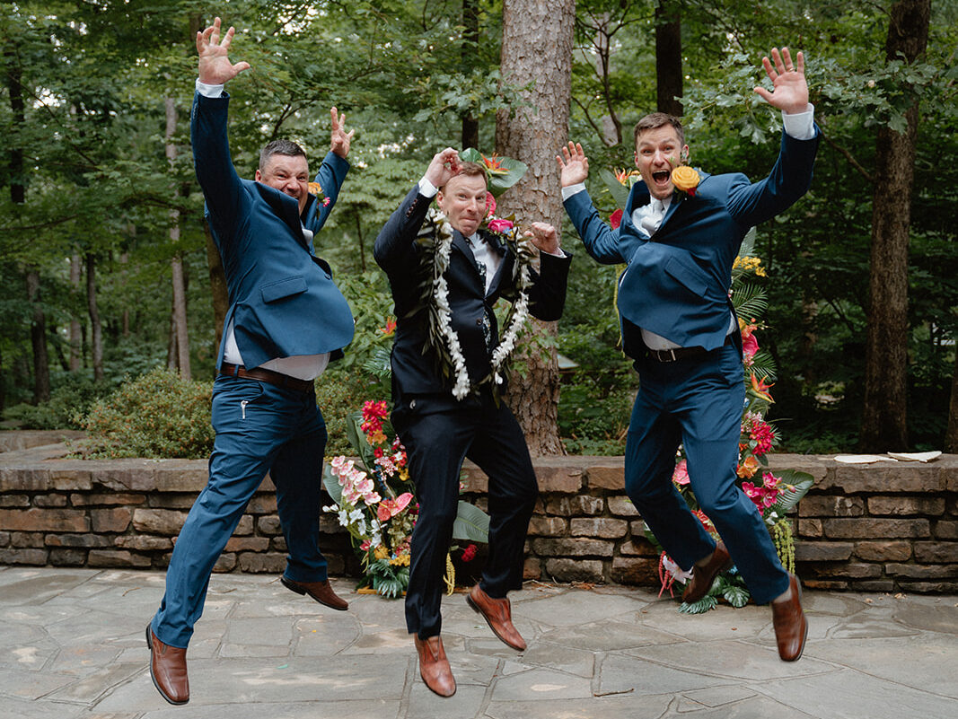 photo of groom and his brothers