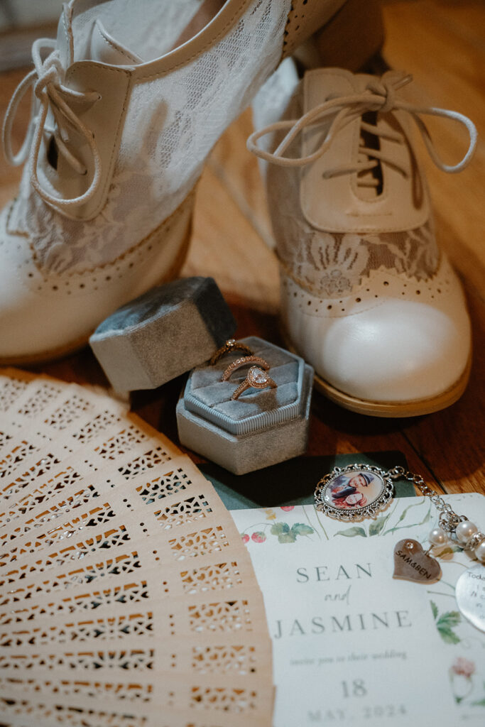 photo of wedding day details