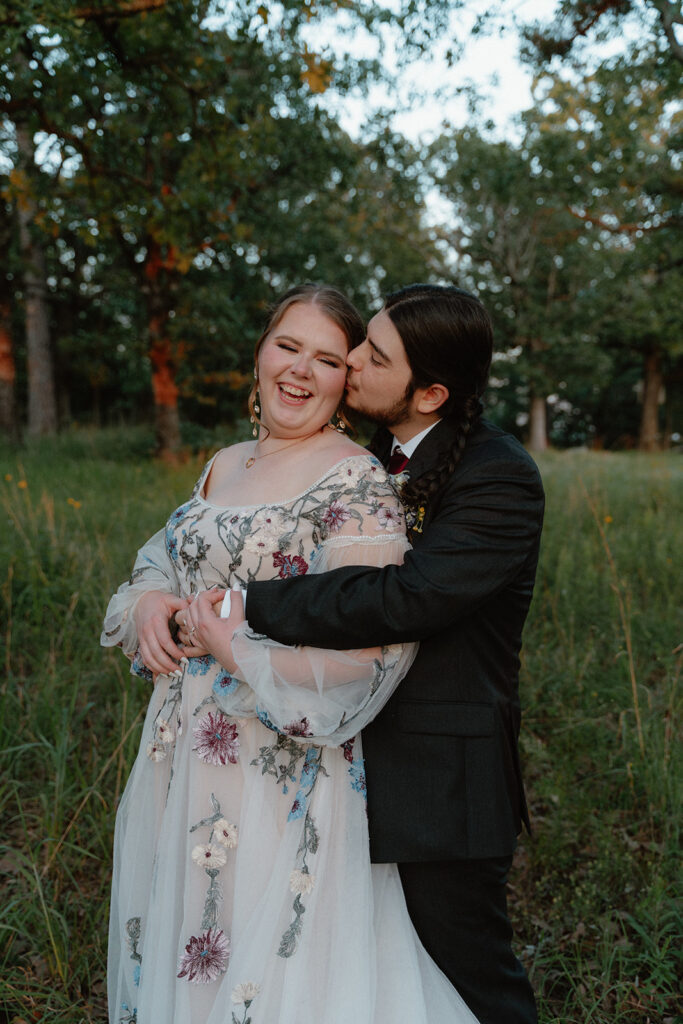 photo of bride and groom at Petit Jean Mountain State Park