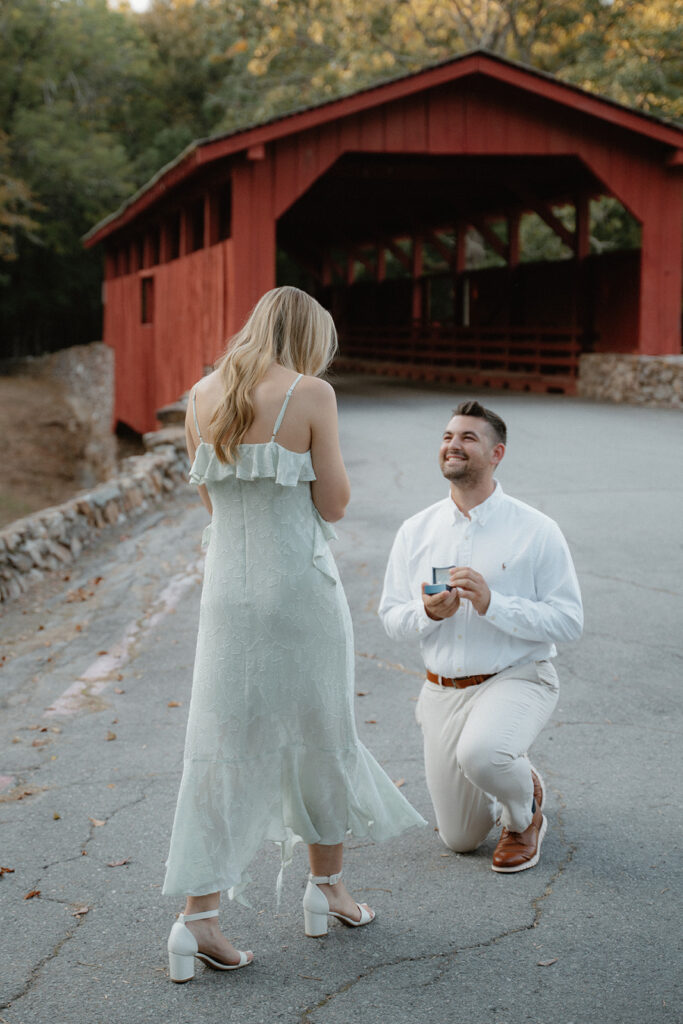 photo of boyfriend proposing to girlfriend