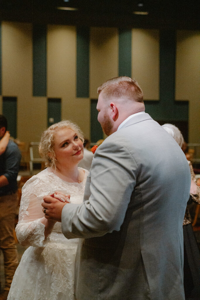 Last dance at wedding reception photo